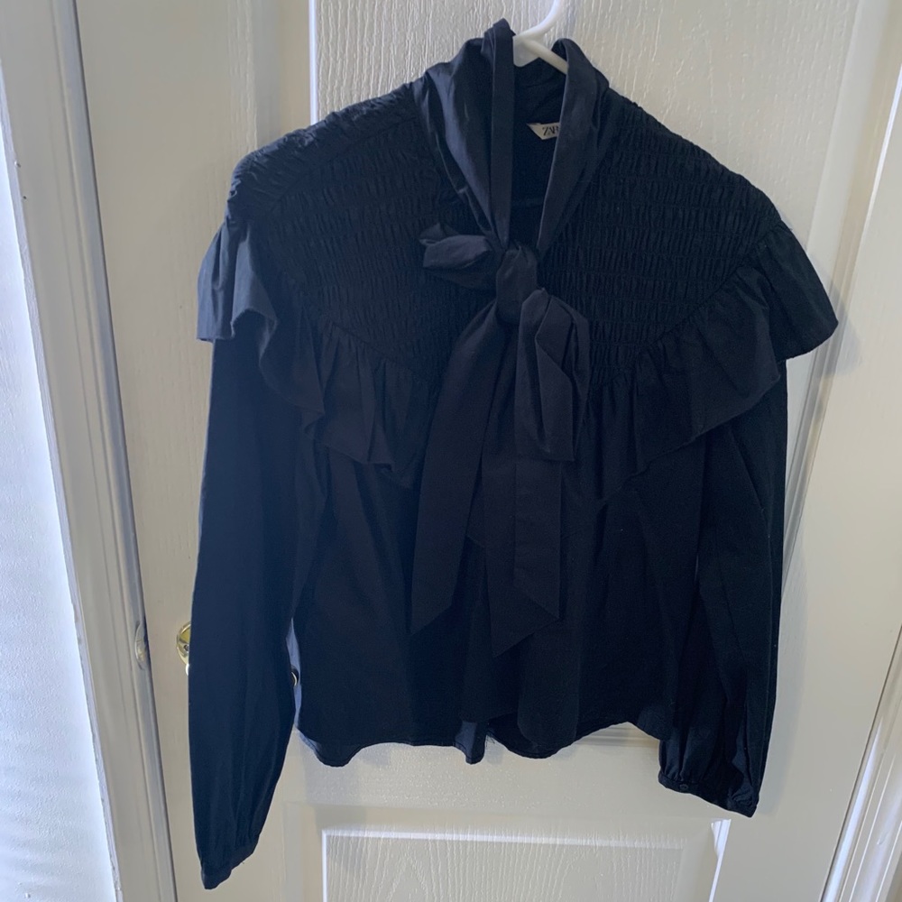 Black boe tie shirt